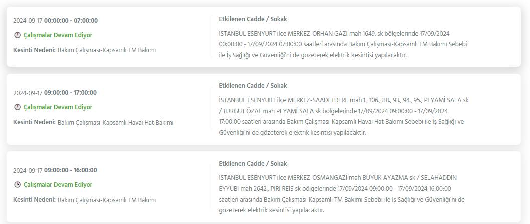 İstanbul'un bu ilçelerinde 8 saati bulacak elektrik kesintileri yaşanacak 12